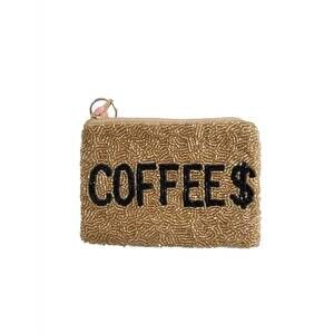 NEW TIANA DESIGNS women's beaded coin purse in coffee $